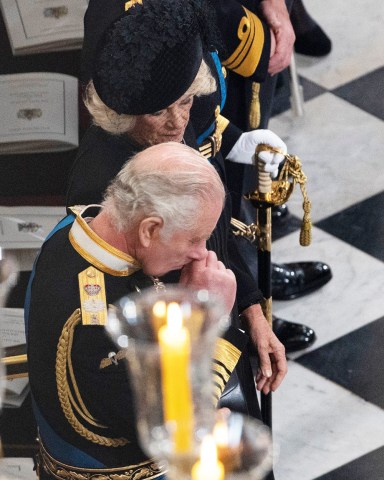 King Charles III and Camilla the Queen Consort at the State Funeral of Queen Elizabeth II, held at Westminster Abbey, London
Royals Funeral, London, United Kingdom - 19 Sep 2022