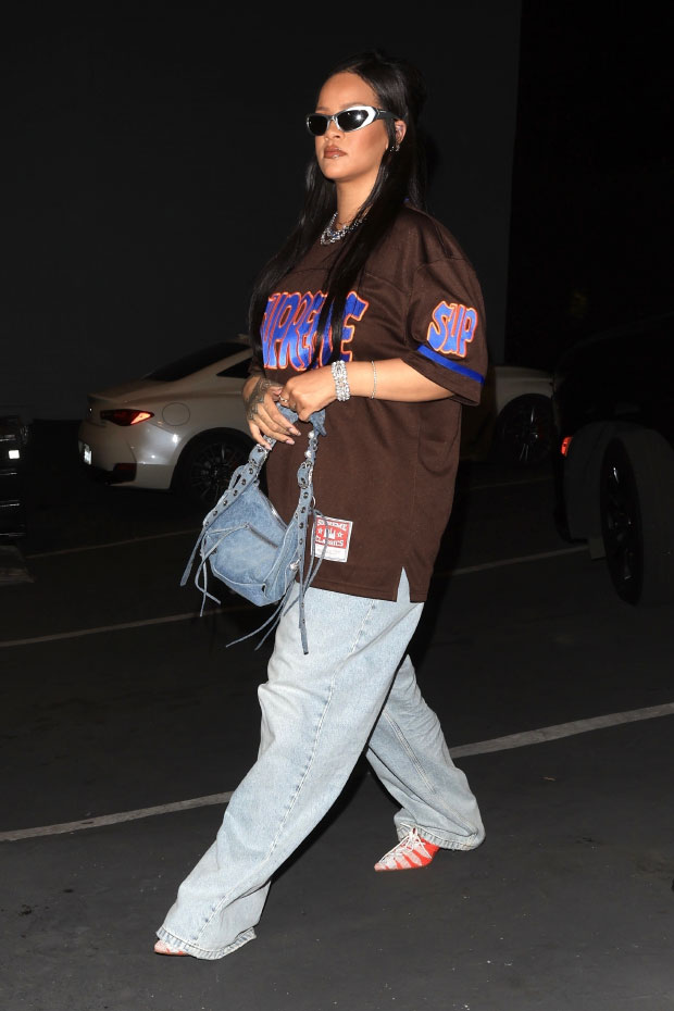 Rihanna & A$AP Rocky Matched ERL Outfits at LA Music Studio