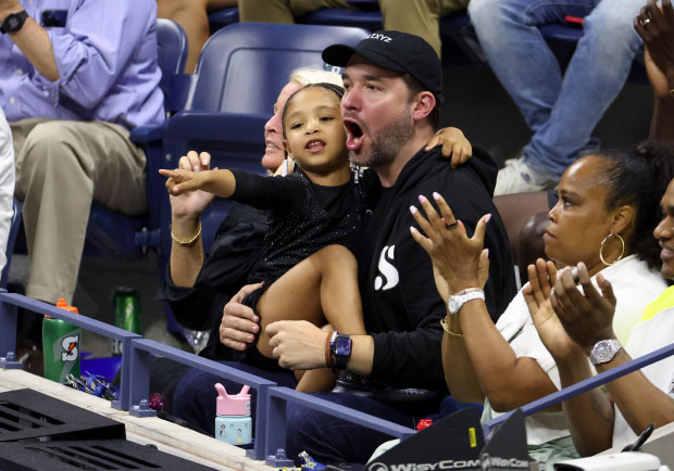 Serena Williams Posed With Her Husband Alexis Ohanian and Daughter Olympia  in Naked Wardrobe Grey Long Sleeve Mini Dress – Fashion Bomb Daily