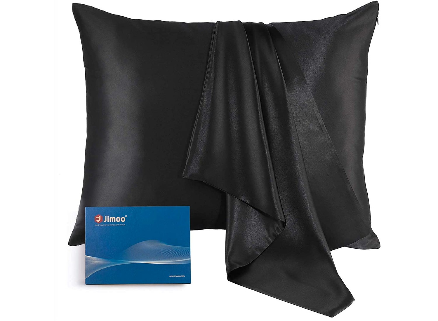 A black pillow cover.