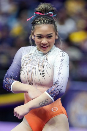 Auburn's Sunisa Lee performs her floor routine during NCAA Gymnastics action between the Auburn Tigers and the LSU Tigers at the Pete Maravich Assembly Center in Baton Rouge, LA
NCAA Gymnastics Auburn vs LSU, Baton Rouge, USA - 05 Feb 2022