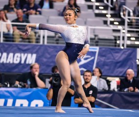 Auburn's Sunisa Lee performs her floor routine during Semifinal II of the NCAA National Collegiate Women's Gymnastics Championships at Dickies Arena in Fort Worth, TX
NCAA Gymnastics NCAA Women's Gymnastics National Championships Semifinals, Fort Worth, USA - 14 Apr 2022