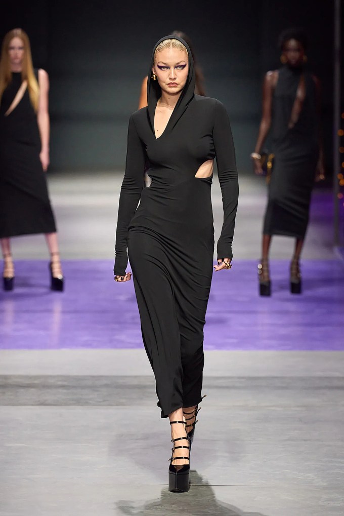 Gigi Hadid Takes Over MFW Versace Fashion Show Runway