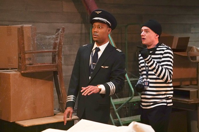 Gregory as a pilot and Jacob as a burglar