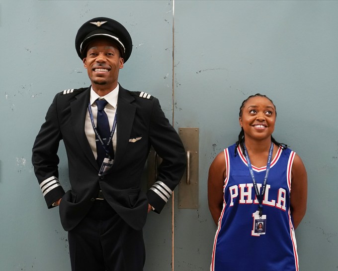 Gregory as a pilot and Janine as James Harden