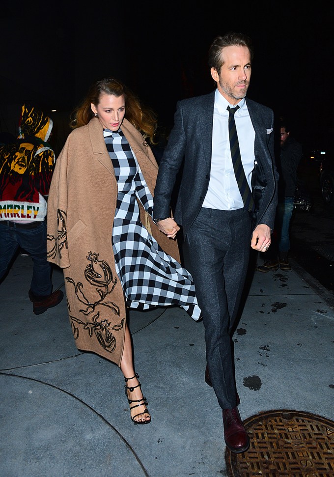 Blake Lively & Ryan Reynolds Holding Hands After A NYC Premiere