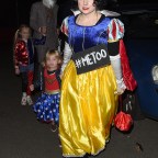 Celebrities arriving at the home of Jonathan Ross, for his annual Halloween Party