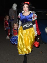 Celebrities arriving at the home of Jonathan Ross, for his annual Halloween Party. 31 Oct 2018 Pictured: David Tennant, Georgia Moffett. Photo credit: Will / Craig / MEGA TheMegaAgency.com +1 888 505 6342 (Mega Agency TagID: MEGA300849_002.jpg) [Photo via Mega Agency]