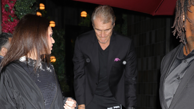 Dolph Lundgren, 64, Uses Foot Brace On Date With Fiancee