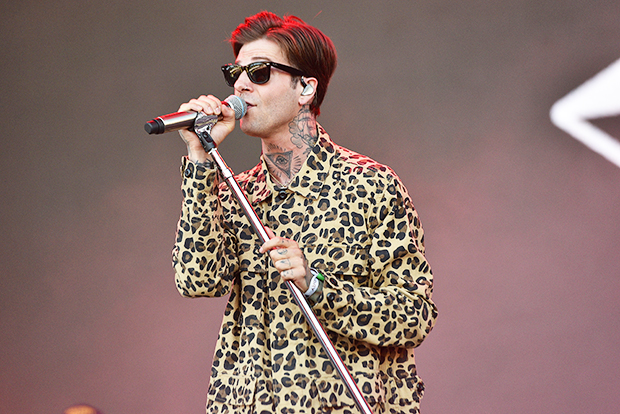 Jesse Rutherford singer of the band The Neighbourhood performs live