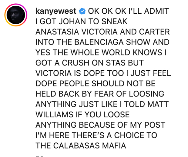Kanye west instagram