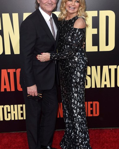 Kurt Russell, left, and Goldie Hawn arrive at the Los Angeles premiere of "Snatched" at the Regency Village Theatre on
LA Premiere of "Snatched" - Arrivals, Los Angeles, USA - 10 May 2017