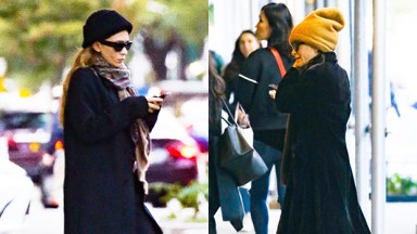 Mary-Kate & Ashley Olsen NYC'de Dışarıdayken ve Hakkındayken Siyah Paltoları Taşladı – Hollywood Life