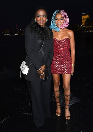 Lauryn Hill, Selah Marley. Singer Lauryn Hill, left, and daughter Selah Marley attend the Saint Laurent Spring/Summer 2019 Menswear Collection at Liberty State Park, in Jersey City, N.J
Saint Laurent Spring/Summer 2019 Menswear Collection, Jersey City, USA - 06 Jun 2018