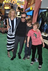 Wife Nikki Butler, Tim Roth with sons Cormac and Timothy
'The Incredible Hulk' Film Premiere, Los Angeles, America - 08 Jun 2008
It was the film premiere of 'The Incredible Hulk' last night in Los Angeles, directed by Louis Leterrier and starring Edward Norton, Liv Tyler, Tim Roth and William Hurt.  The film follows fugitive Dr. Bruce Banner(Norton)who must utilize the genetic accident that transformed him into a giant, rampaging hulk to stop a former soldier that purposely becomes an even more dangerous version.
http://incrediblehulk.marvel.com/