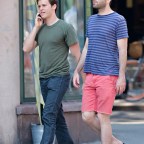 Zachary Quinto and reported boyfriend Jonathan Groff seen out and about in the West Village neighborhood of NYC