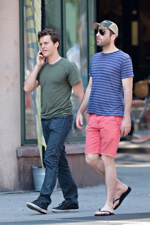 Zachary Quinto and boyfriend Jonathan Groff spotted out and about in the West Village neighborhood of NYC Pictured: Zachary Quinto, Jonathan Groff, Zachary Quinto Jonathan Groff Ref: SPL408693 210612 NON-EXCLUSIVE Photo by: SplashNews.com Splash News and Pictures USA: +1 310-525-5808 London: +44 (0)20 8126 1009 Berlin: +49 175 3764 166 photodesk@splashnews.com World Rights