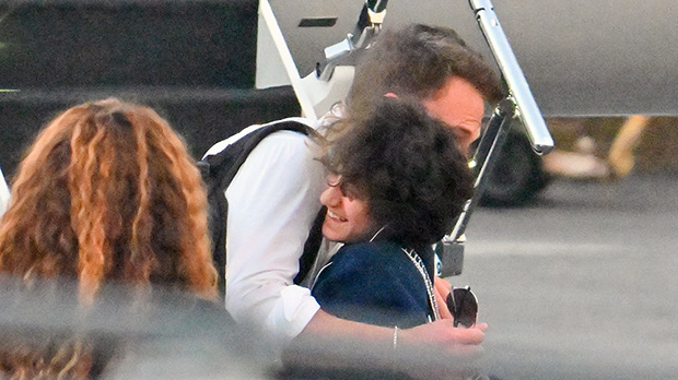 ​Ben Affleck Hugs J.Lo’s Child Emme, 14, As They Depart Private Plane After Miami Trip