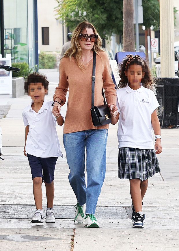 Ellen Pompeo with her children