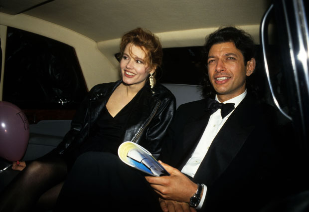 Geena Davis and Jeff Goldblum 
