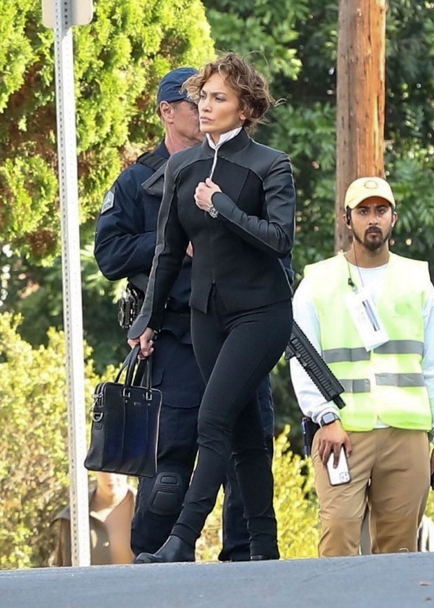 Jennifer Lopez Rocks Futuristic Jacket & Pants On Set of ‘Atlas ...