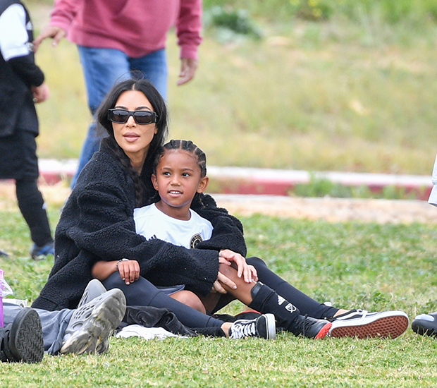 Kim Kardashian's Son Saint Wears Tristan Thompson Jersey at Lakers game