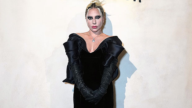 Lady Gaga wears ripped fishnet stockings and ghostly makeup for Dom Pérignon event