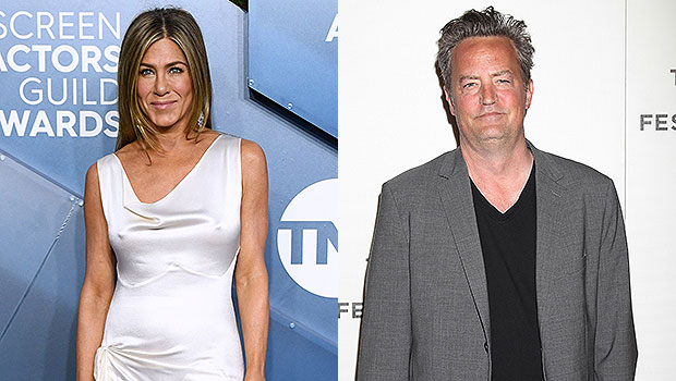 Matthew Perry looks proud of his new book as he holds it up after  dishing on Jennifer Aniston