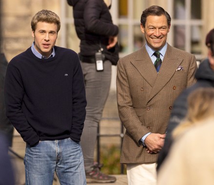 Dominic West and Ed McVey filming scenes for The Crown of Prince Charles visits Prince William at St. Andrews University in Scotland.Pictured: Ed McVey,Dominic WestRef: SPL5530233 150323 NON-EXCLUSIVEPicture by: SplashNews.comSplash News and PicturesUSA: +1 310-525-5808London: +44 (0)20 8126 1009Berlin: +49 175 3764 166photodesk@splashnews.comWorld Rights, No France Rights