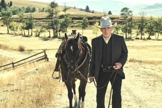 Harrison Ford as Jacob Dutton in 1923 streaming on Paramount+ 2022. Photo Credit: James Minchin III/Paramount+