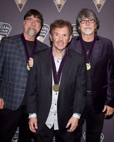 Alabama - Teddy Gentry, Jeff Cook and Randy Owen
Musicians Hall of Fame Medallion ceremony, Tennessee, USA - 22 Oct 2019