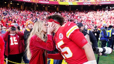 Brittany Mahomes Passionately Kisses Patrick Before He Hits The Field To ‘Pregame’: Photos