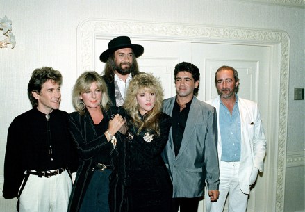 FLEETWOOD MAC Members of the rock and roll group Fleetwood Mac pose at a news conference in West Hollywood, Ca., . The group announced the departure of guitarist-songwriter Lindsey Buckingham, the addition of two new members and plans for a concert tour. From left to right are, Rick Vito, new member; Christine McVie; Mick Fleetwood; Stevie Nicks; Billy Burnette, new member; and John McVie
FLEETWOOD MAC, LOS ANGELES, USA
