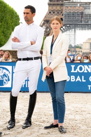 Jennifer Gates e Nayel Nassar assistem ao Jumping Eiffel em Paris, em 26 de junho de 2021.Jumping Eiffel - Jennifer Gates, Paris, França - 26 de junho de 2021