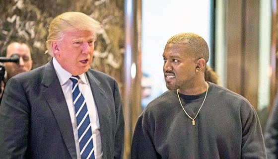 kanye west, donald trump