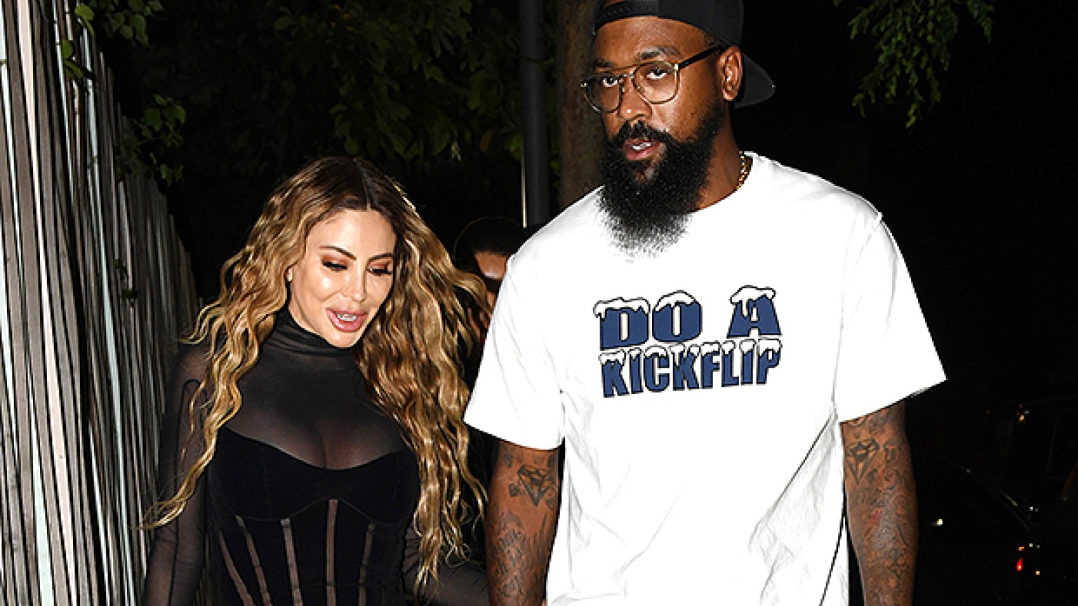 Larsa Pippen Rocks Sheer Catsuit And Packs On Pda With Marcus Jordan