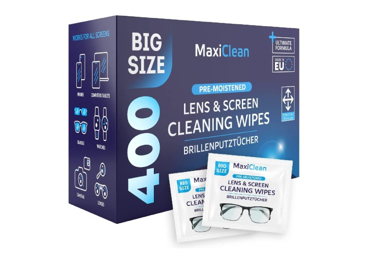 Nice 'n Clean SmudgeGuard Lens Cleaning Wipes (100 Total Wipes) |  Pre-Moistened Individually Wrapped Wipes | Non-Scratching & Non-Streaking |  Safe for