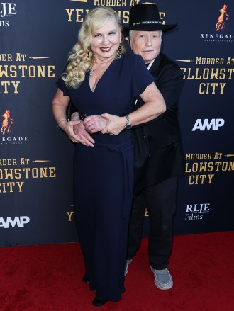 Svetlana Erokhin and husband/American actor Richard Dreyfuss arrive at the Los Angeles Premiere Of RLJE Films' 'Murder At Yellowstone City' held at the Harmony Gold Theater on June 23, 2022 in Los Angeles, California, United States.  Los Angeles Premiere Of RLJE Films' 'Murder At Yellowstone City', Harmony Gold Theater, Los Angeles, California, United States - 24 Jun 2022