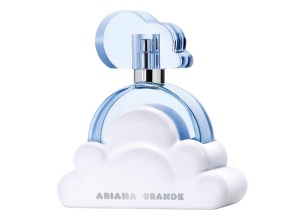 A bottle of Cloud perfume by Ariana Grande.