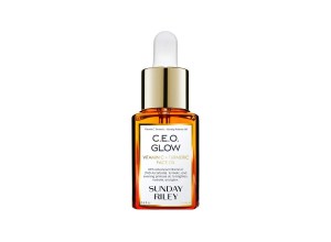 A bottle of Sunday Riley CEO Glow Face Oil.