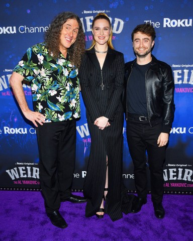 Weird Al Yankovic, Evan Rachel Wood, Daniel Radcliffe
'Weird: The Al Yankovic Story' film premiere, New York, USA - 01 Nov 2022