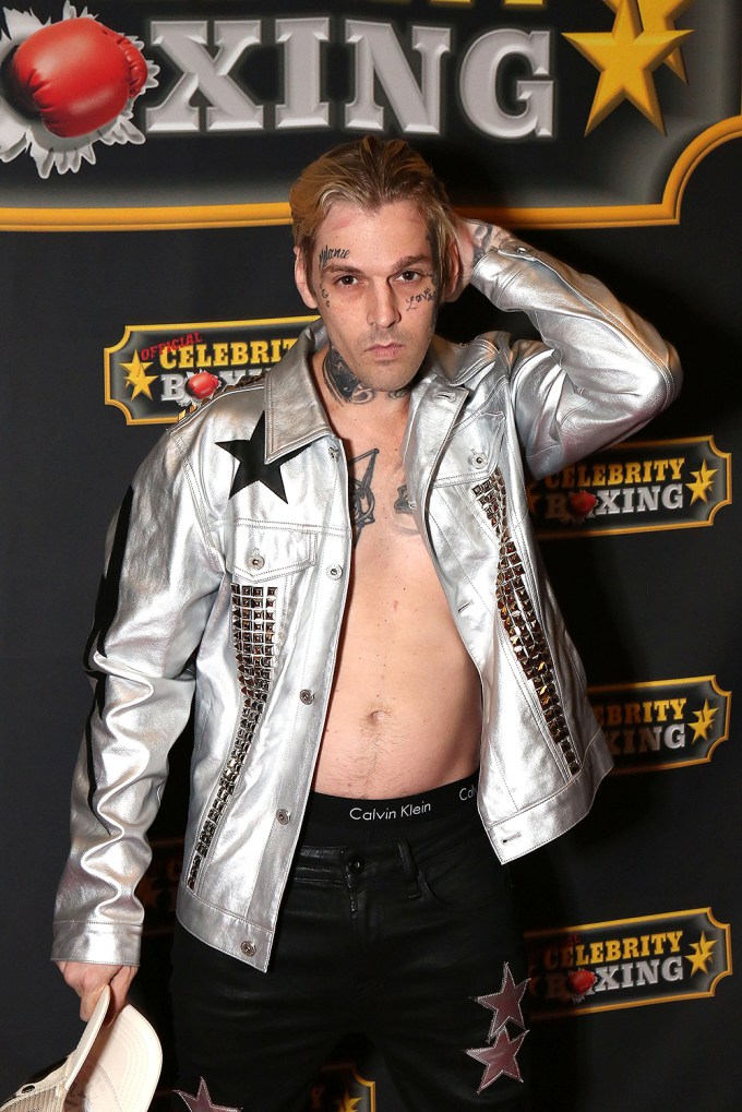 Aaron Carter at the boxing match event