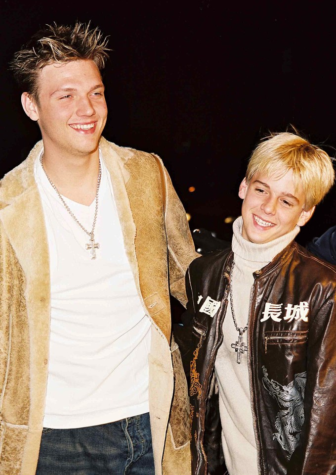 Aaron Carter with his brother Nick