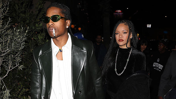 Rihanna trägt schwarze Minisandalen und Schnürsandalen Hand in Hand mit A$AP Rocky für ihren Whisky-Launch: Fotos