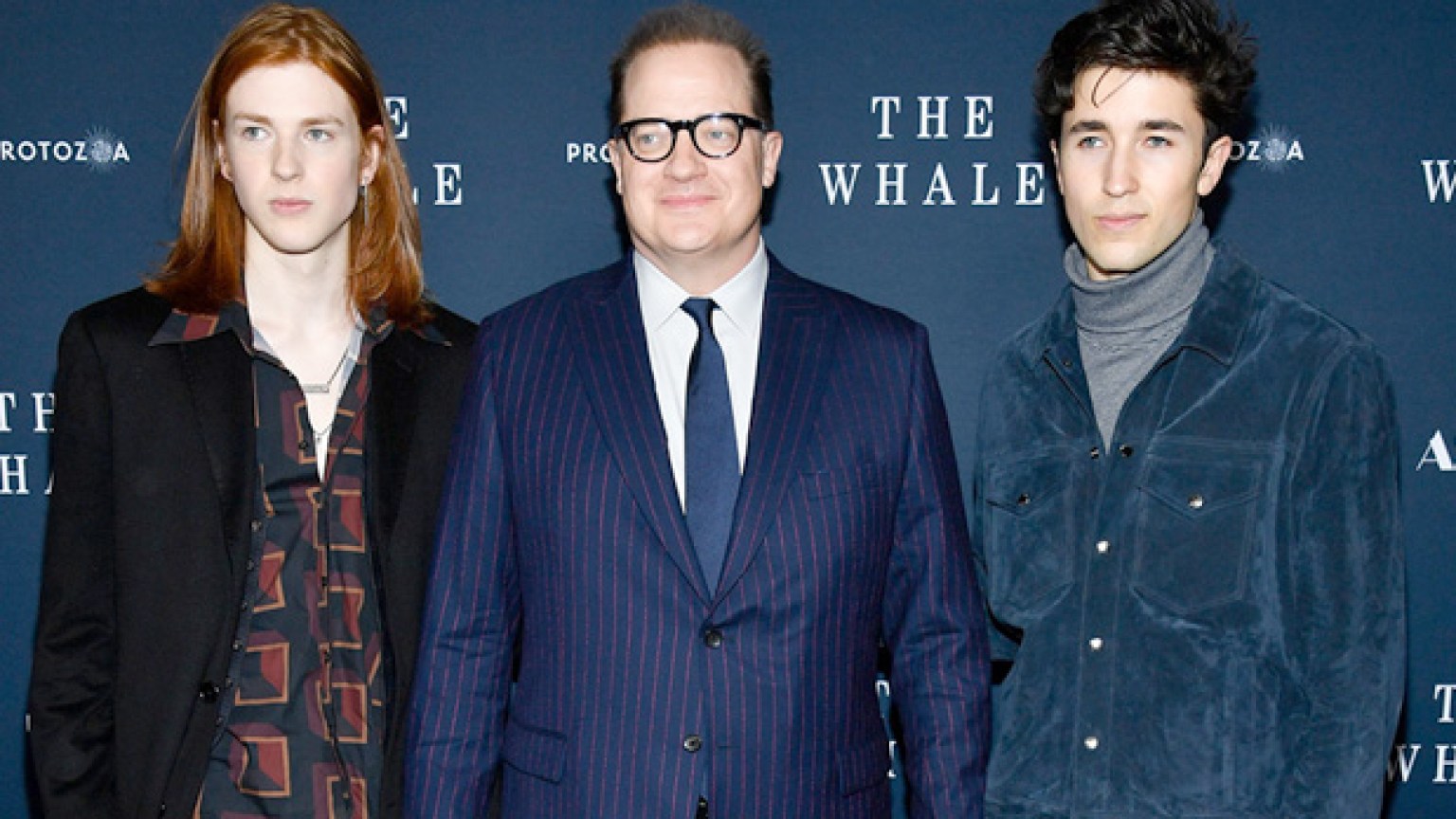 Brendan Fraser’s Sons Holden & Leland Attend NYC Screening With Him