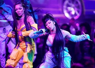 GloRilla, left, and Cardi B perform "Tomorrow 2" at the American Music Awards, at the Microsoft Theater in Los Angeles
2022 American Music Awards - Show, Los Angeles, United States - 20 Nov 2022