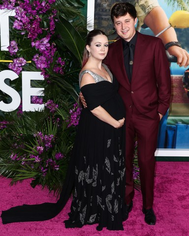 American actress Billie Lourd wearing Louis Vuitton and husband/American actor Austen Rydell arrive at the Los Angeles Premiere Of Universal Pictures' 'Ticket To Paradise' held at Regency Village Theatre in Westwood, Los Angeles, California, United States.
Los Angeles Premiere Of Universal Pictures' 'Ticket To Paradise', Regency Village Theatre, Westwood, Los Angeles, California, United States - 18 Oct 2022