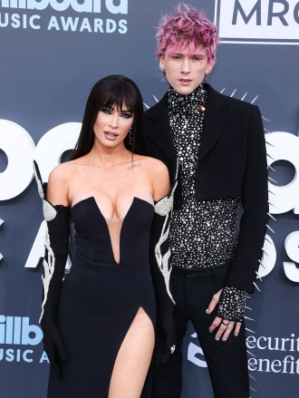 American actress Megan Fox and boyfriend/American rapper Machine Gun Kelly (Colson Baker) arrive at the 2022 Billboard Music Awards held at the MGM Grand Garden Arena on May 15, 2022 in Las Vegas, Nevada, United States.
2022 Billboard Music Awards - Arrivals, Mgm Grand Garden Arena, Las Vegas, Nevada, United States - 16 May 2022