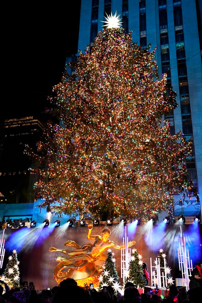 Rockefeller Christmas Tree Lit Up