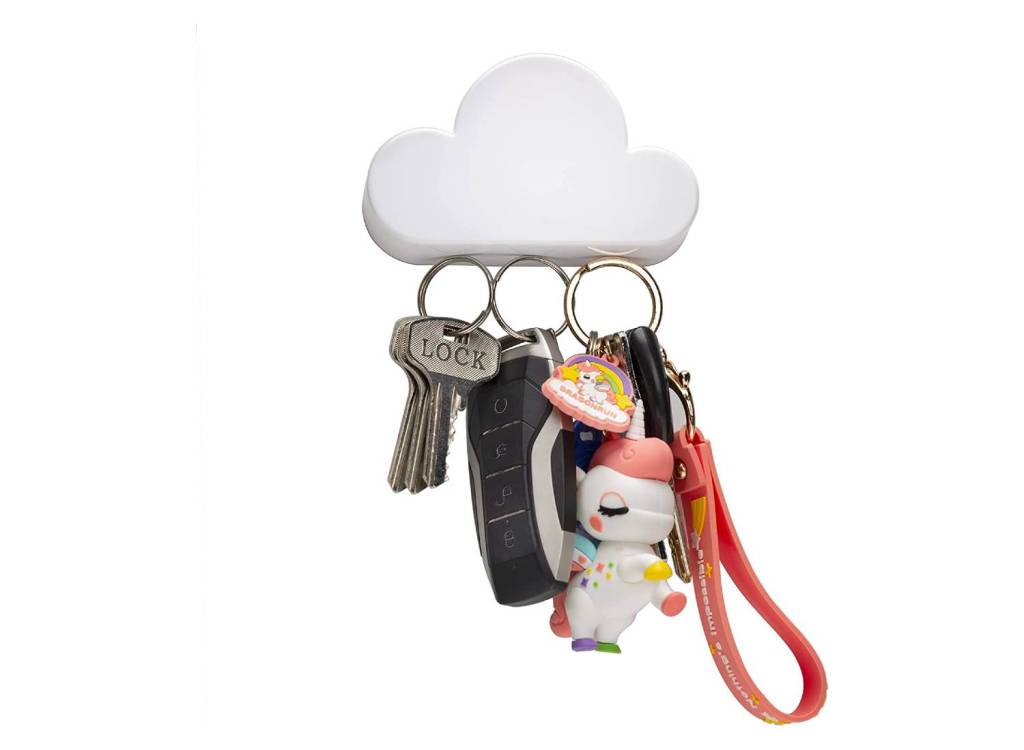 Cloud key holder with keys on it